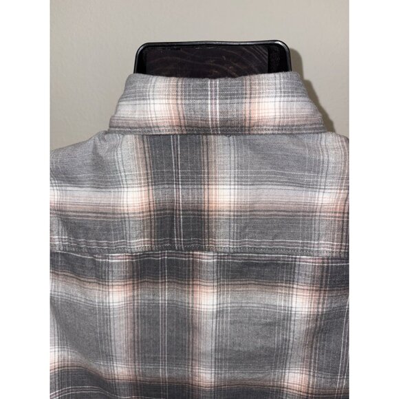 Apt. 9 Casual flannel Shirt Long Sleeve Button Down Men Medium untucked fit - Picture 6 of 8